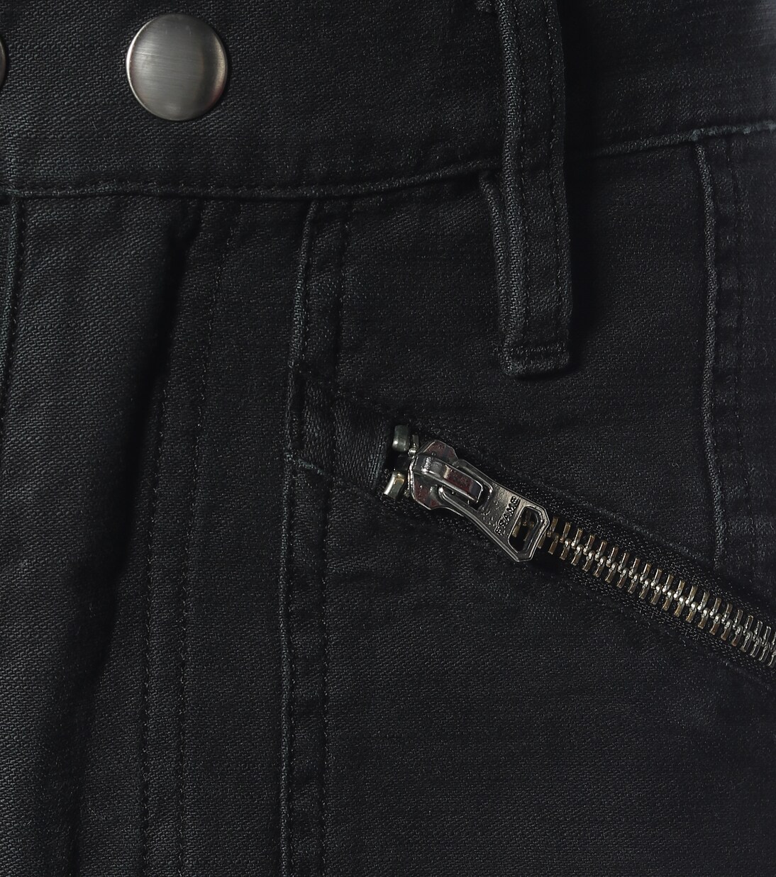 Jean droit Moto Zip à taille haute | Frame