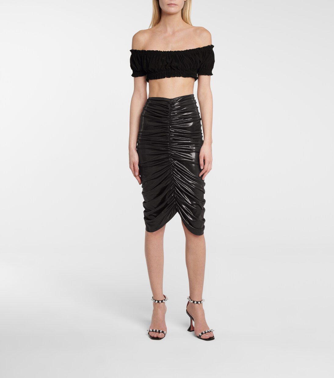 Top Jose raccourci à encolure bardot | Norma Kamali