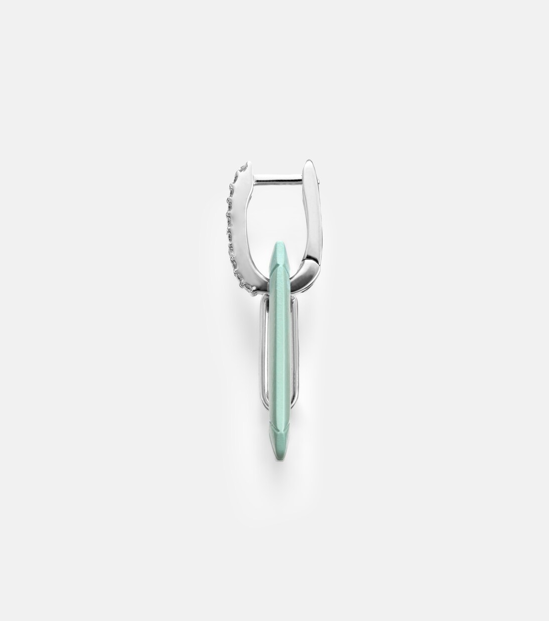 Einzelner Ohrring Chiara Small aus 18kt Weißgold mit Diamanten | Eéra