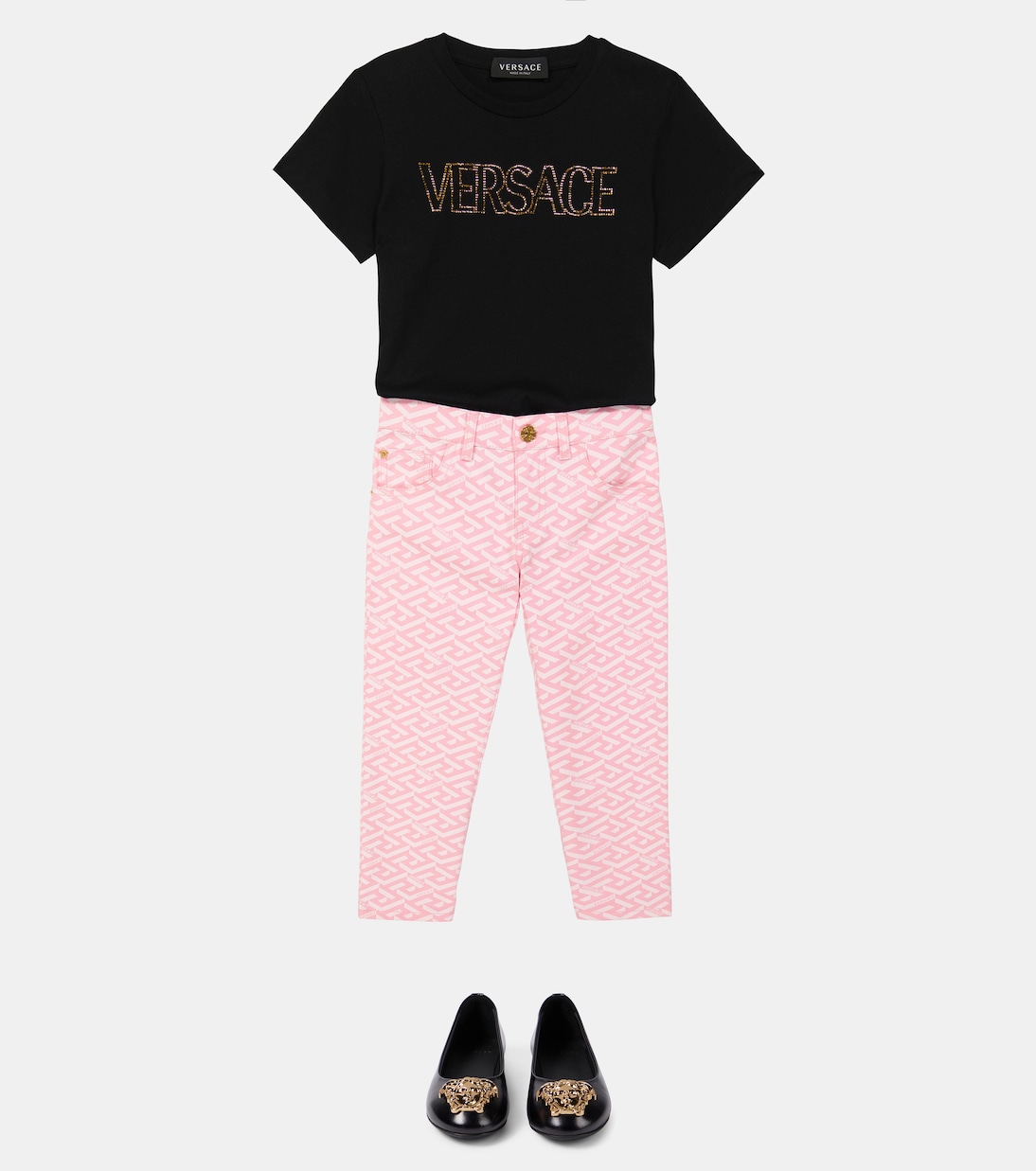 La Greca printed jeans | Versace Kids