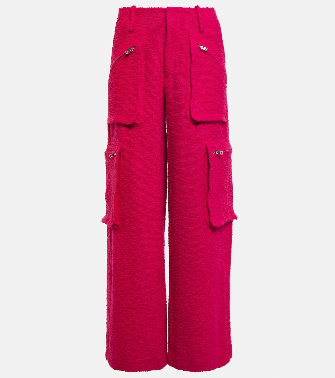 High-Rise Cargohose aus Bouclé | Amiri