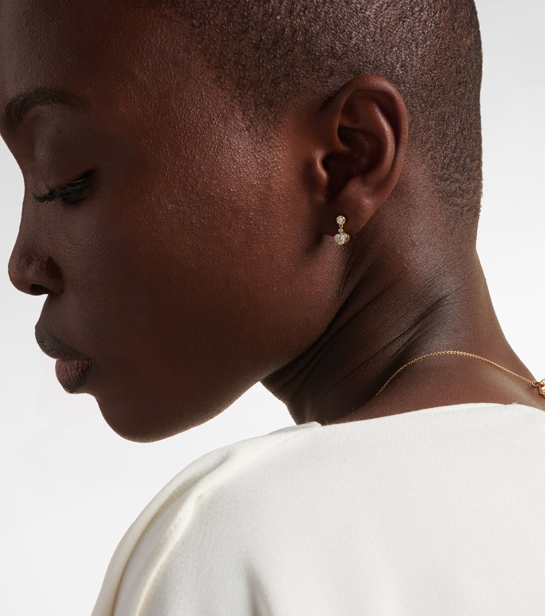 Chambre Diamant 18kt yellow gold single earring with diamonds | Sophie Bille Brahe