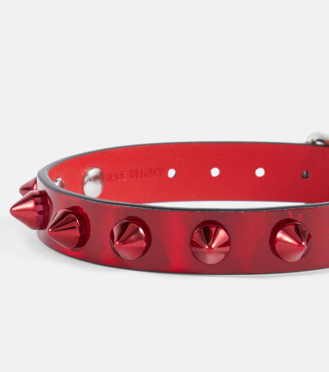 Loubilink embellished leather bracelet | Christian Louboutin