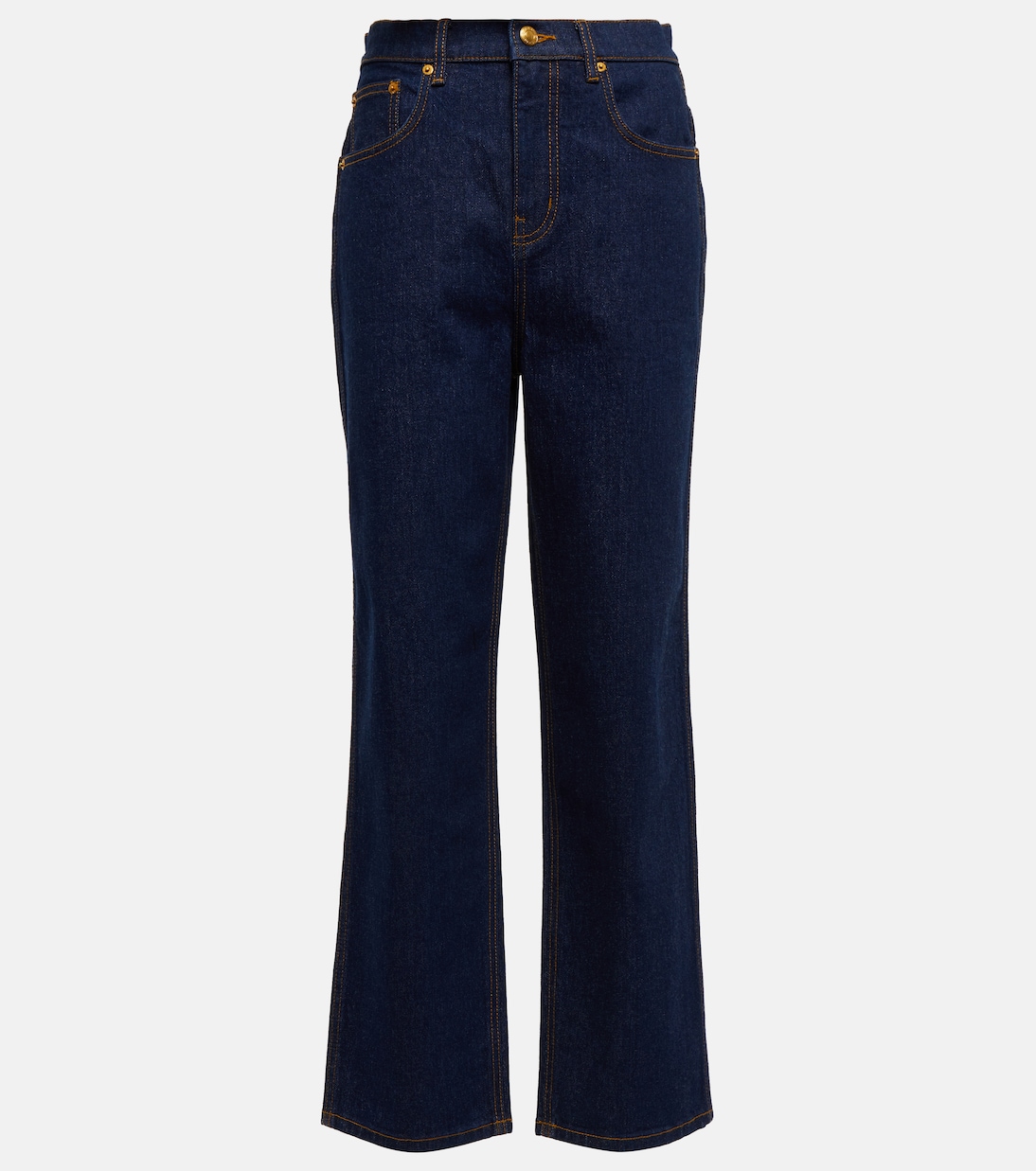 Jeans rectos de tiro alto | Tory Burch