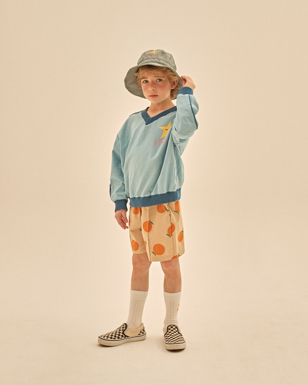 Orange Pintuck shorts | Jellymallow