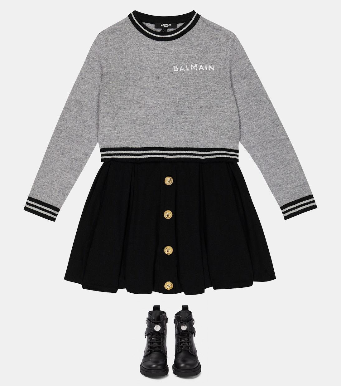 Logo knitted wool sweater | Balmain Kids