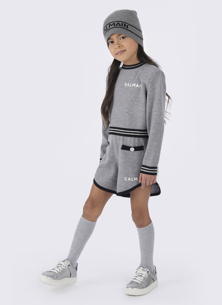 Logo knitted wool sweater | Balmain Kids