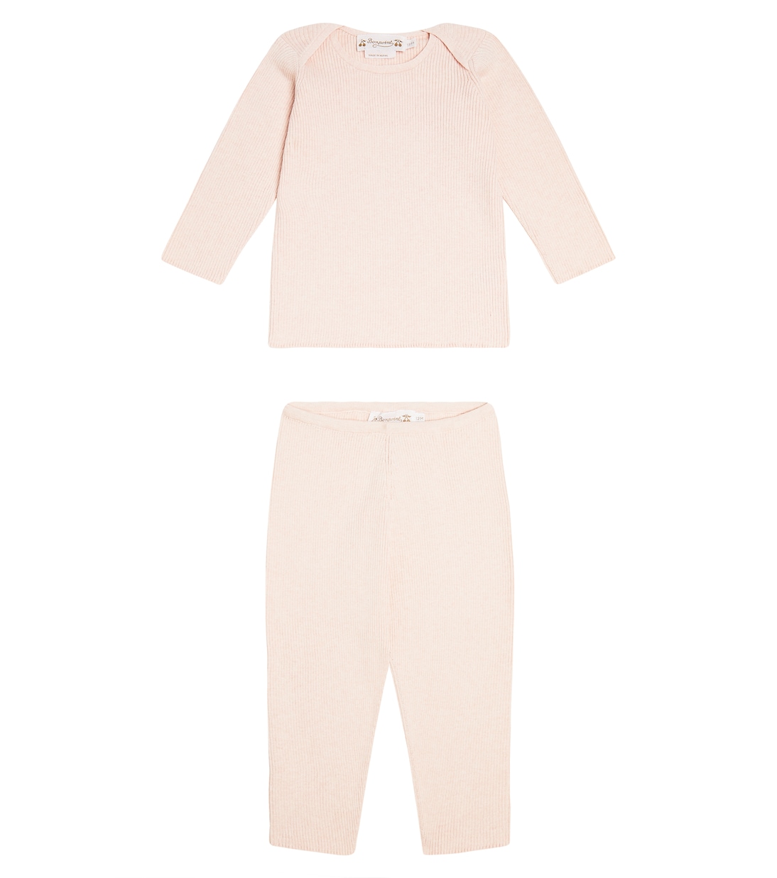 Baby Fili cotton and cashmere sweater and pants set | Bonpoint