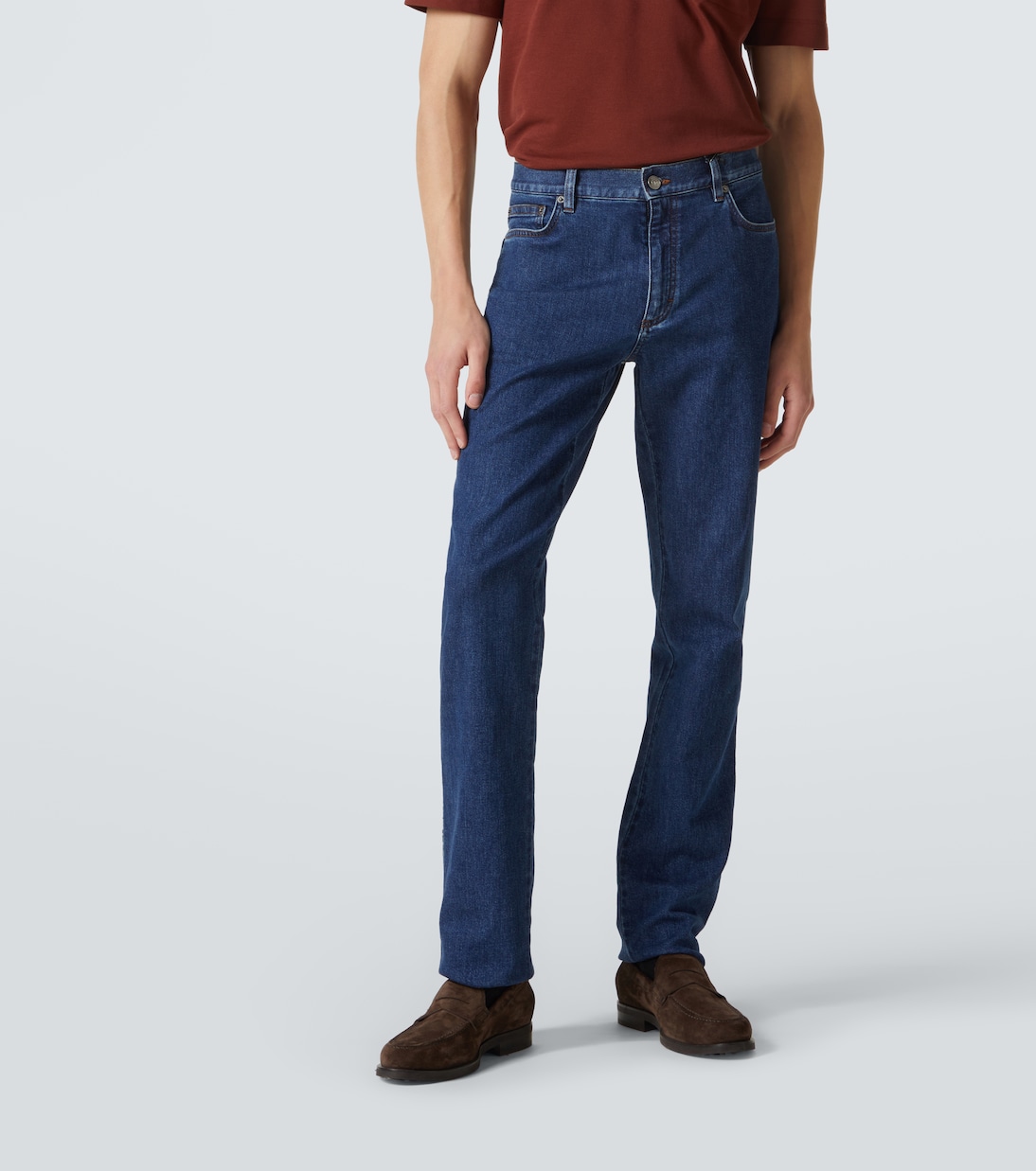 Jean slim Roccia à taille mi-haute | Zegna