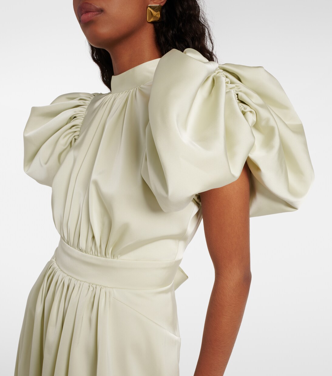 Robe midi en satin | Rotate