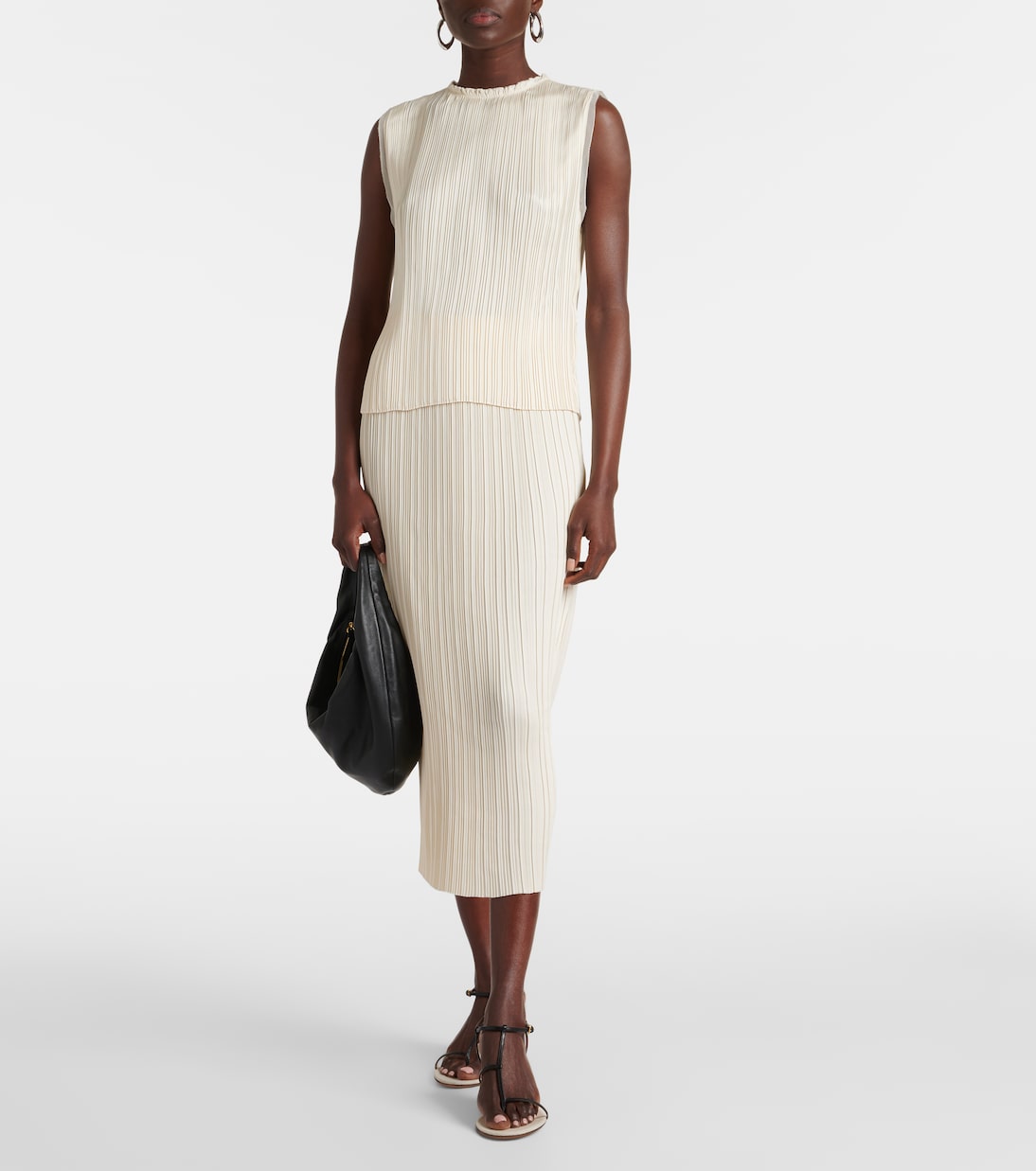 Midirock aus Satin | Vince