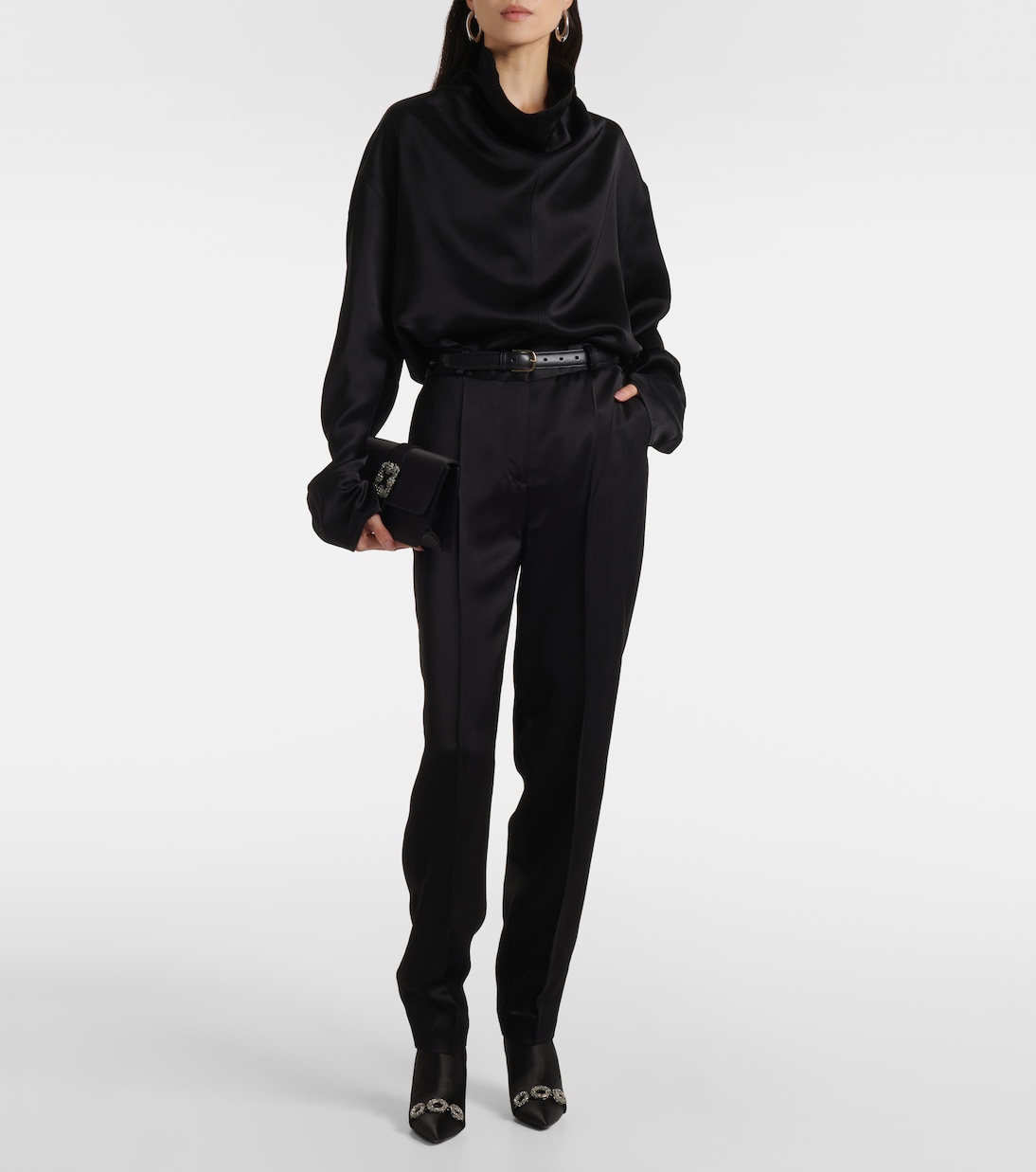 Balvisa embellished satin ankle boots | Manolo Blahnik