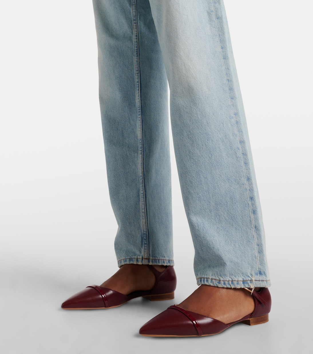 Ulla leather Mary Jane flats | Malone Souliers