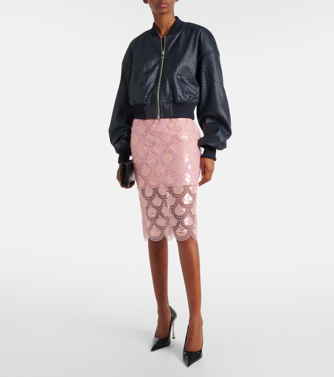 Gonna a tubino con paillettes | Rotate