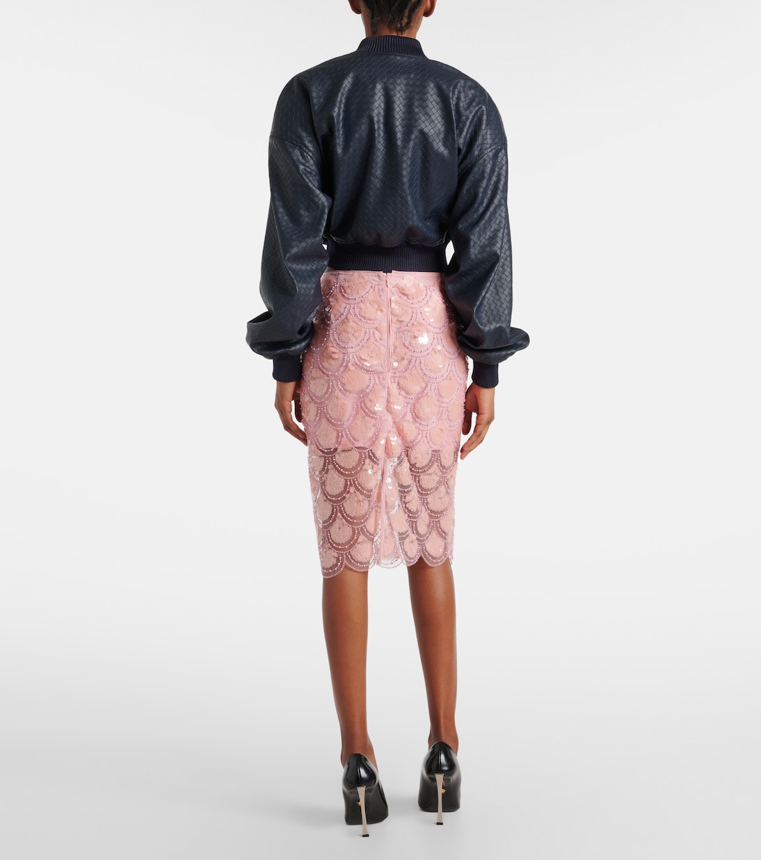 Gonna a tubino con paillettes | Rotate