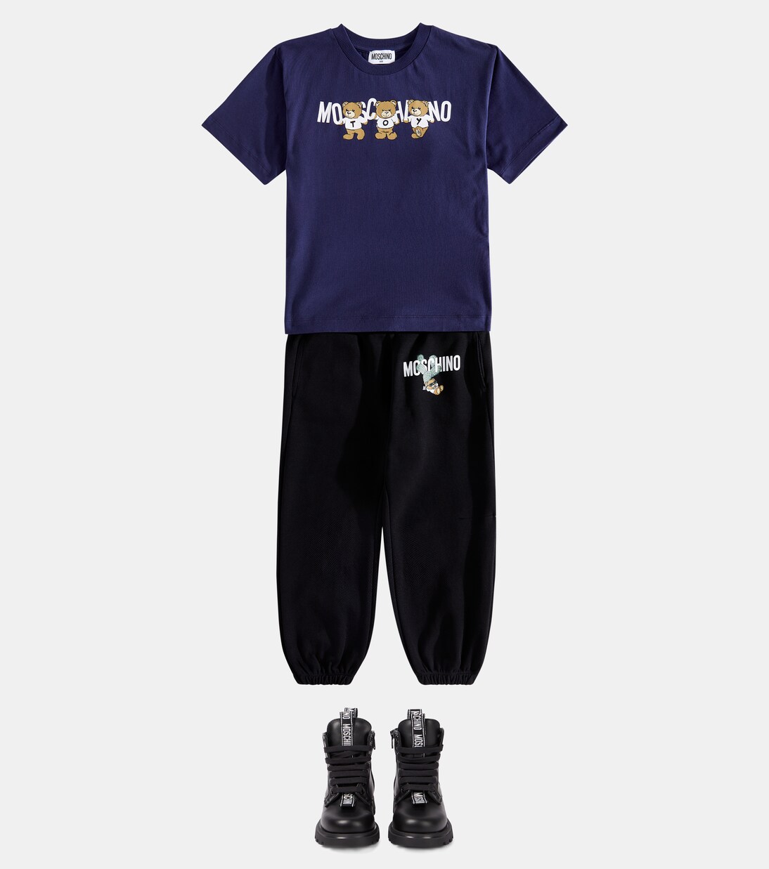 Schnürstiefel aus Leder | Moschino Kids