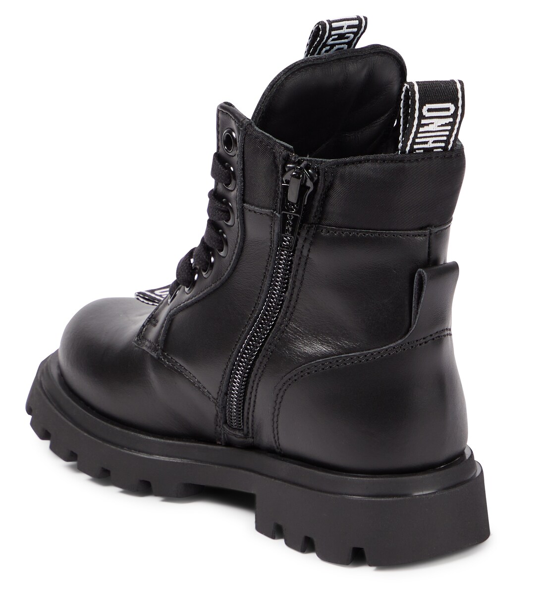 Schnürstiefel aus Leder | Moschino Kids