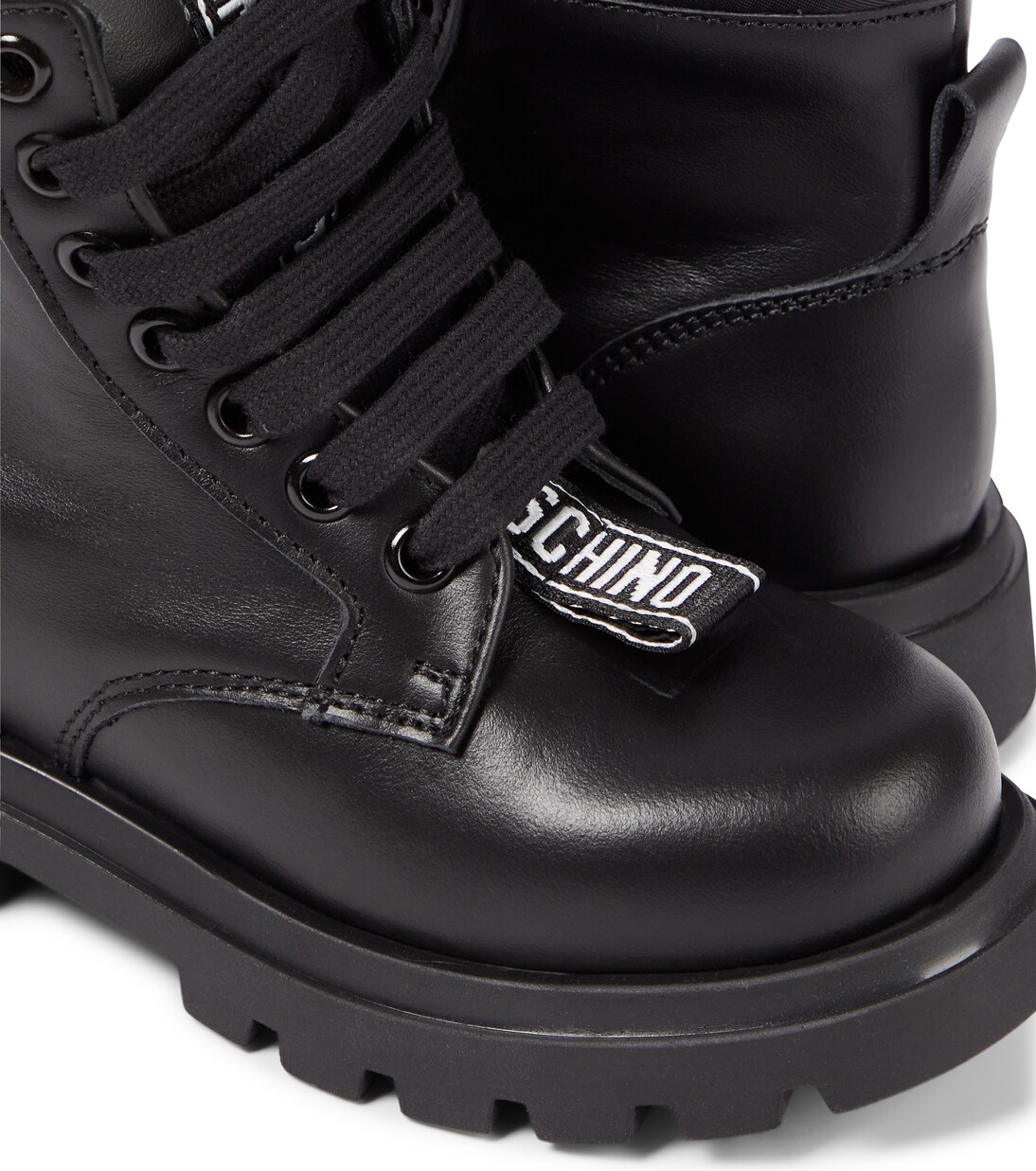 Schnürstiefel aus Leder | Moschino Kids