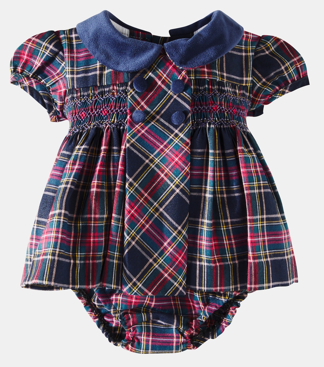 Bébé – Set robe et culotte bloomer Arcadia en coton | La Coqueta