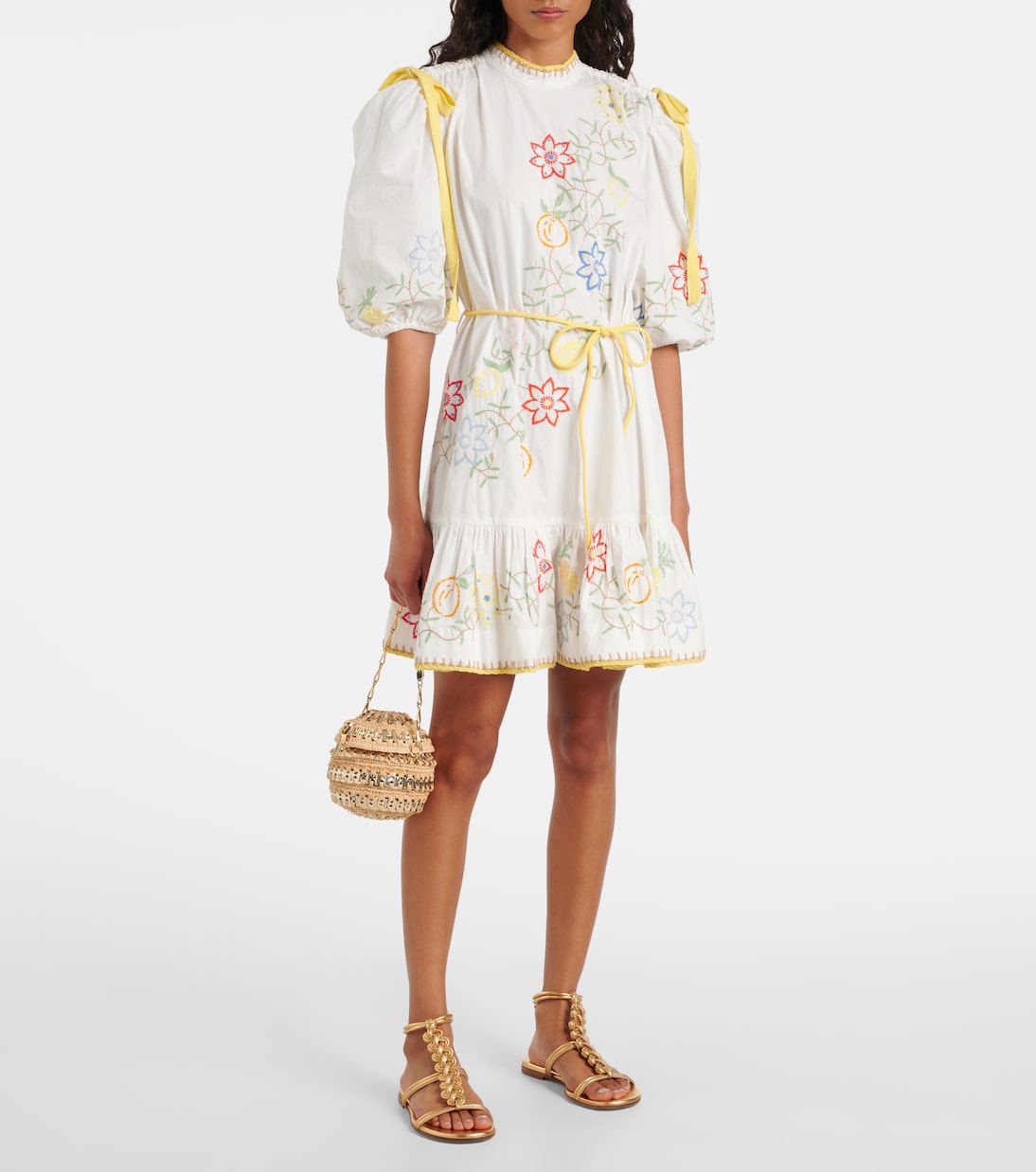 Robe brodée en coton | Alémais