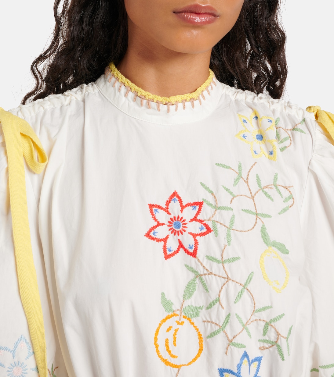 Robe brodée en coton | Alémais