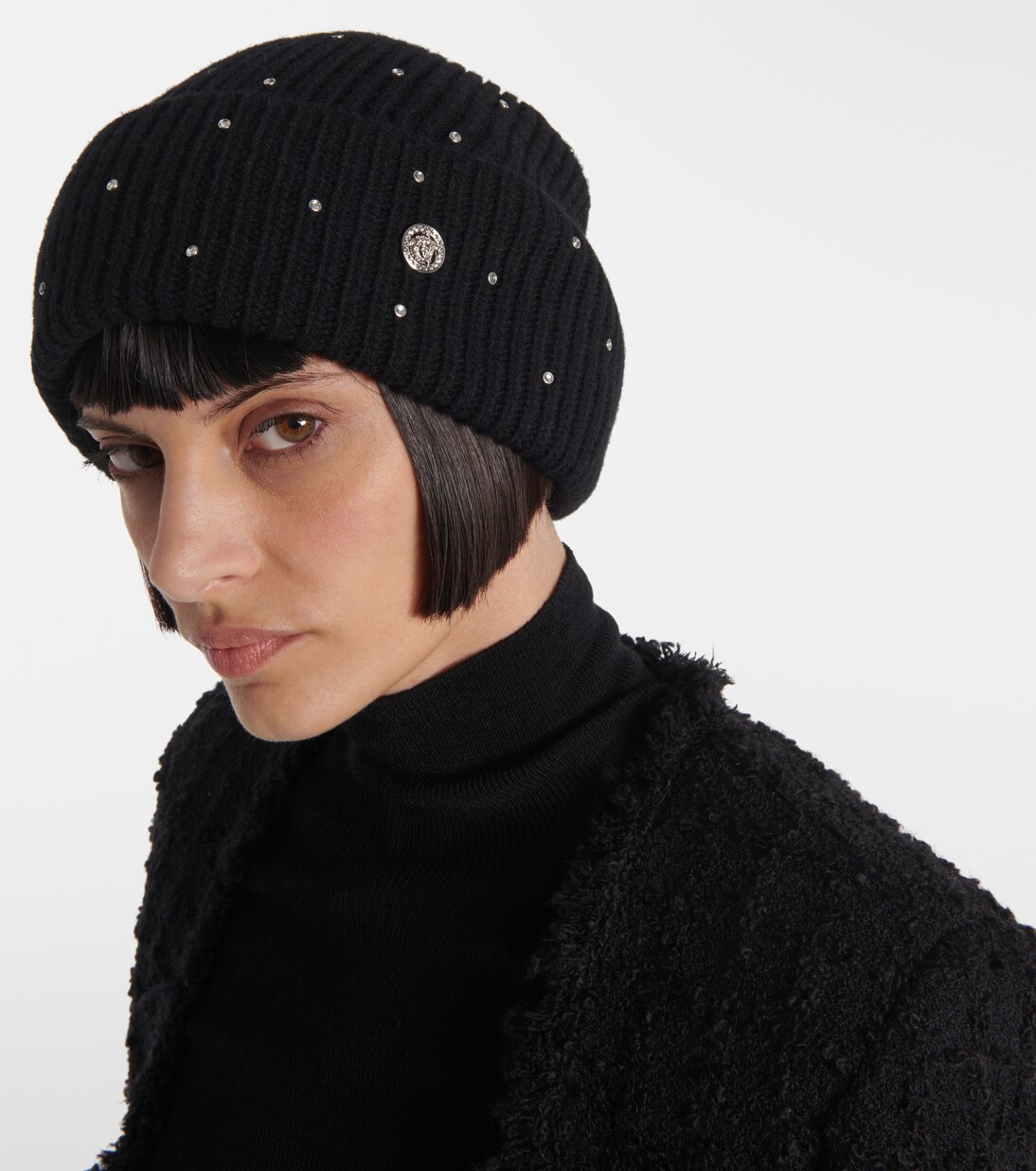Mütze aus Wolle mit Kristallen | Versace