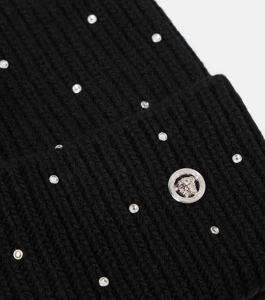 Mütze aus Wolle mit Kristallen | Versace