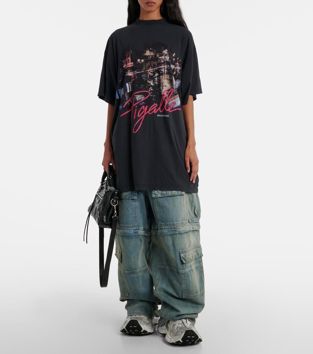 Camiseta oversized Pigalle de jersey estampada | Balenciaga
