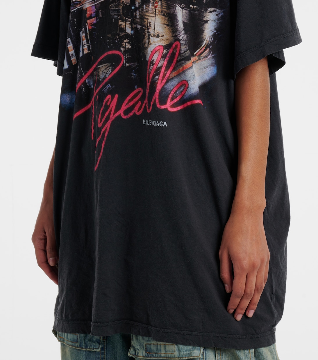 Camiseta oversized Pigalle de jersey estampada | Balenciaga