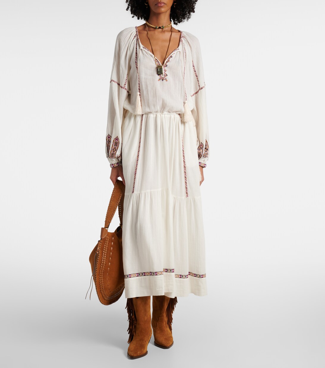 Jupe midi Florenza en coton | Marant Etoile