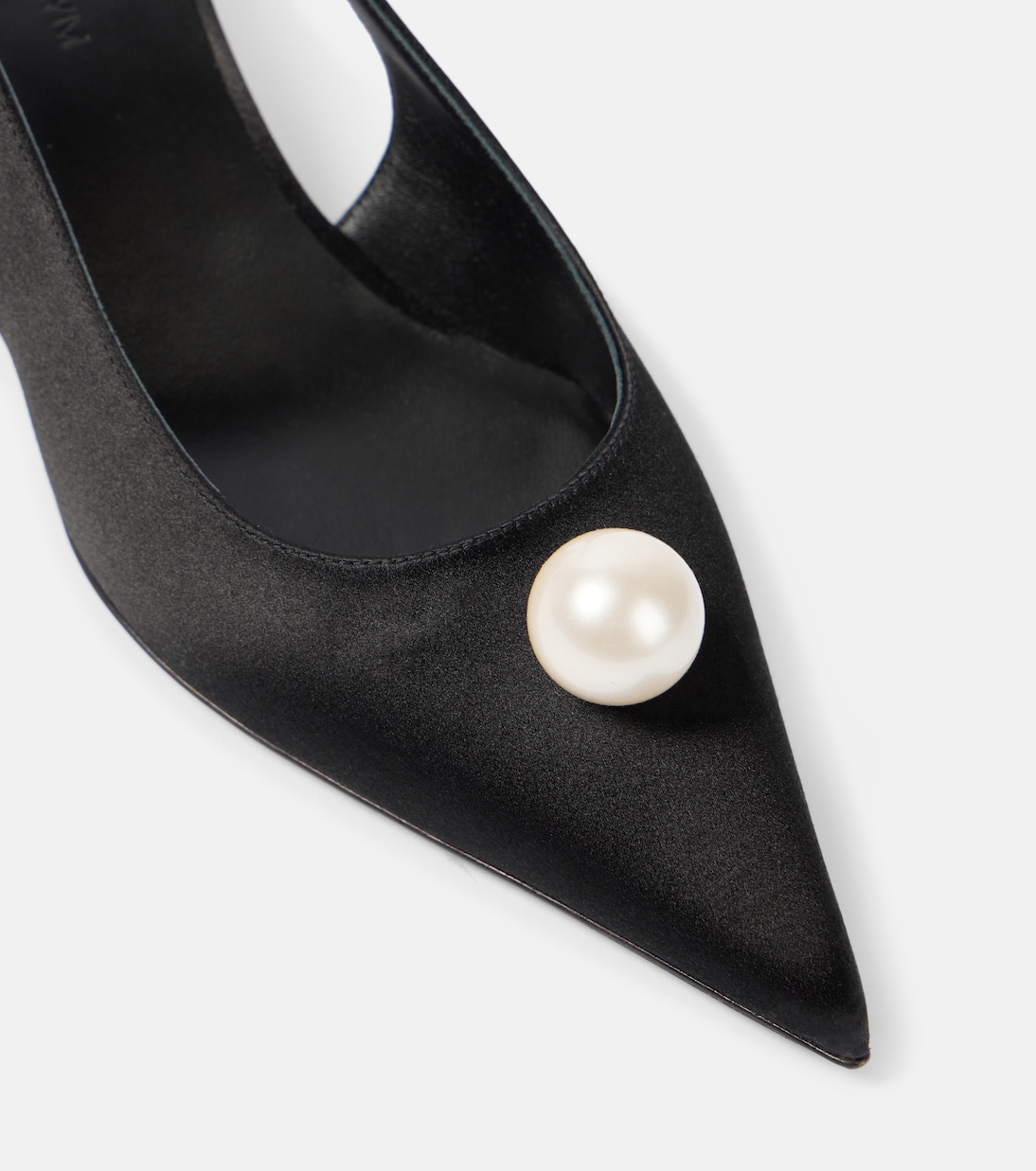 Embellished satin slingback pumps | Magda Butrym