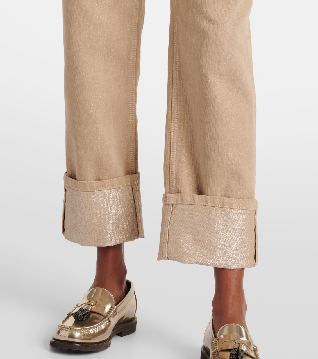 Jean droit à taille mi-haute | Brunello Cucinelli