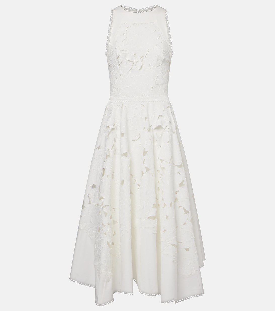 Abito midi Arianne in pizzo floreale  | Costarellos