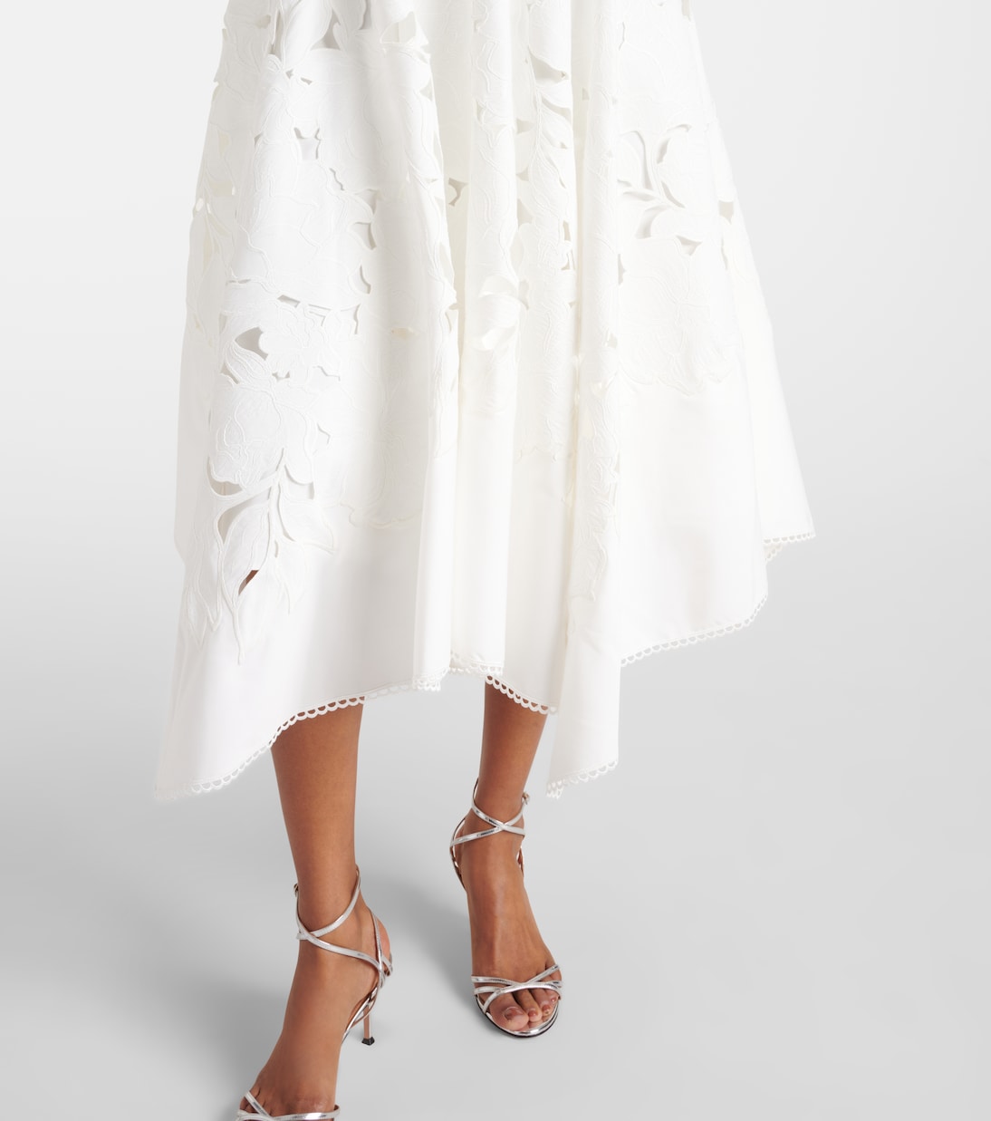 Abito midi Arianne in pizzo floreale  | Costarellos