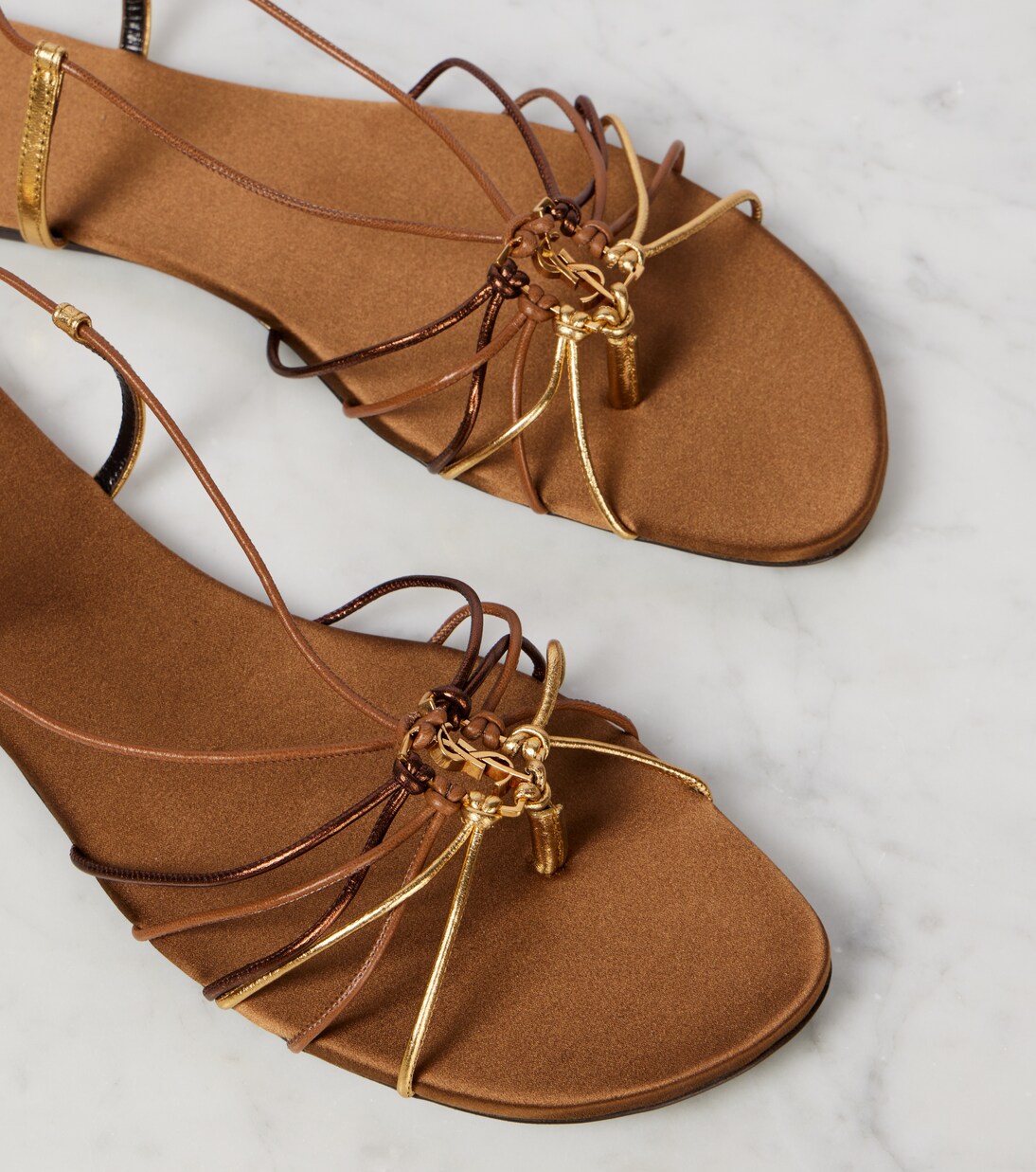 صندل من الجلد Babylone Cassandre | Saint Laurent