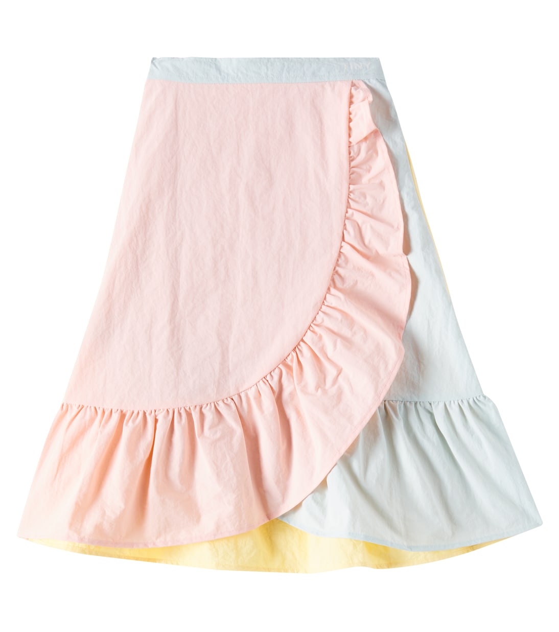 Colorblocked wrap skirt | Tinycottons