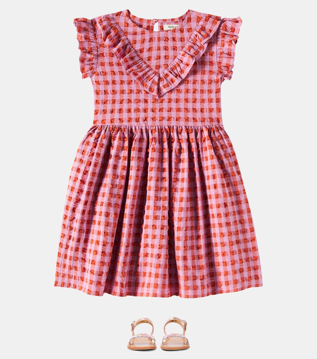 Iris gathered cotton-blend dress | The New Society