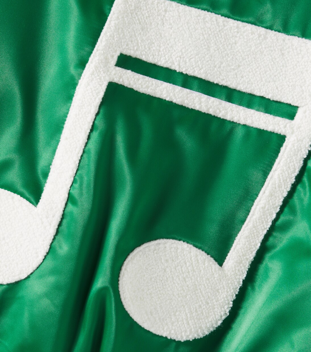 Note padded satin varsity jacket | Mini Rodini