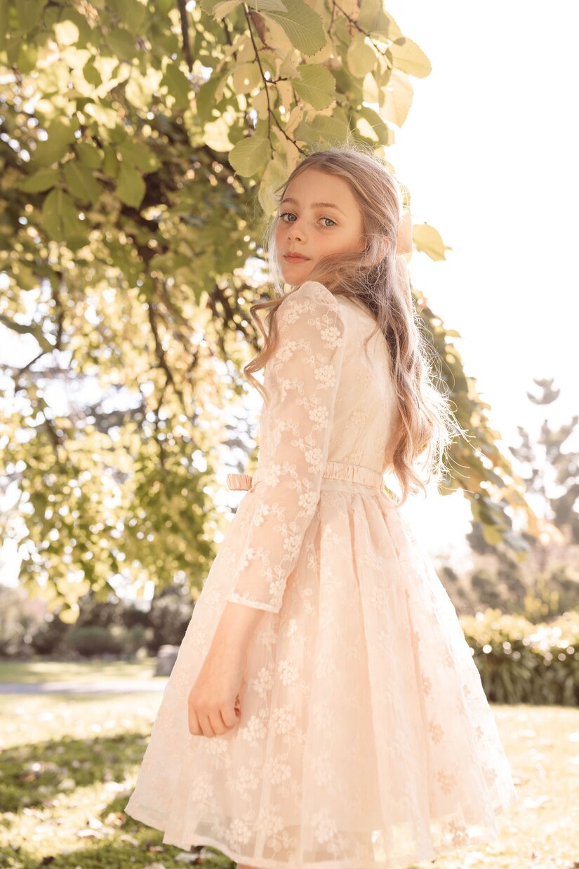 Floral embroidered organza dress | Petite Amalie  