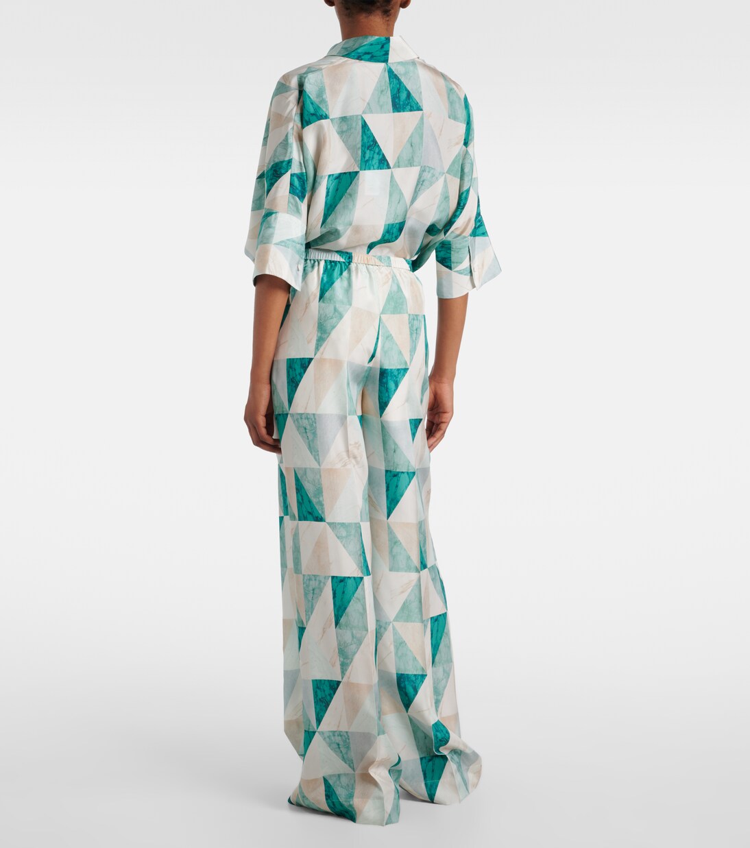 Pantalon ample Thoresby en soie | Joseph