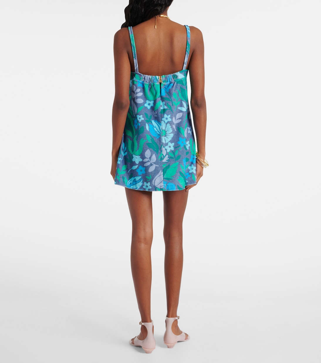 Abito corto in jersey di cotone con stampa floreale | Chloé