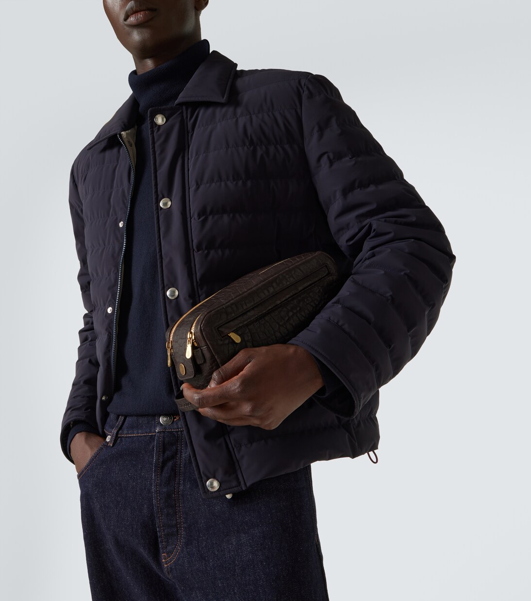 Trousse de toilette en cuir | Brunello Cucinelli