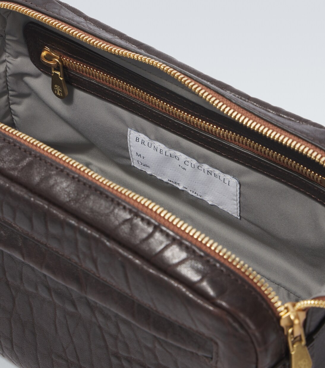 Trousse de toilette en cuir | Brunello Cucinelli