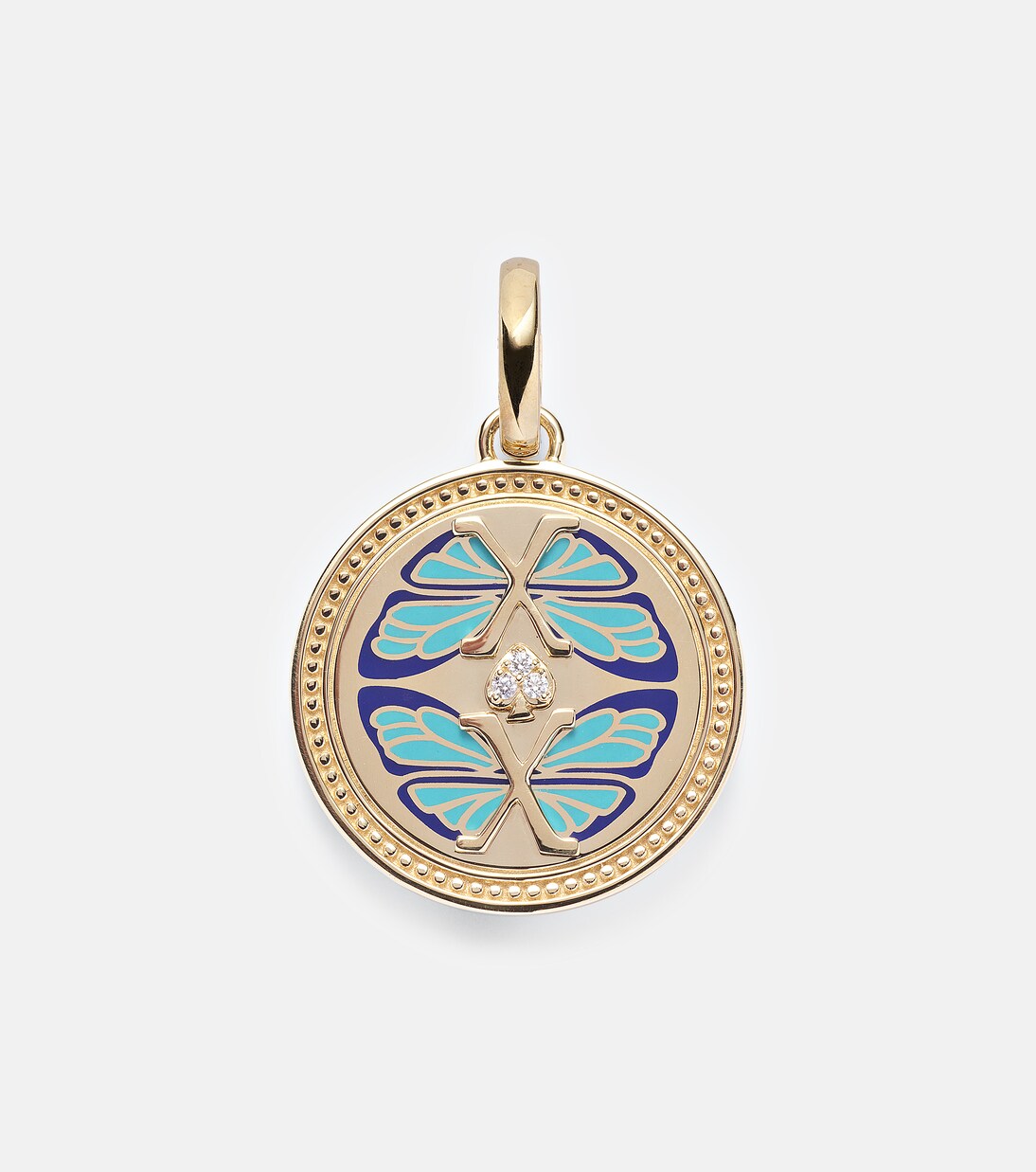 Reverie Medium 18k gold and ceramic pendant with diamonds | FoundRae