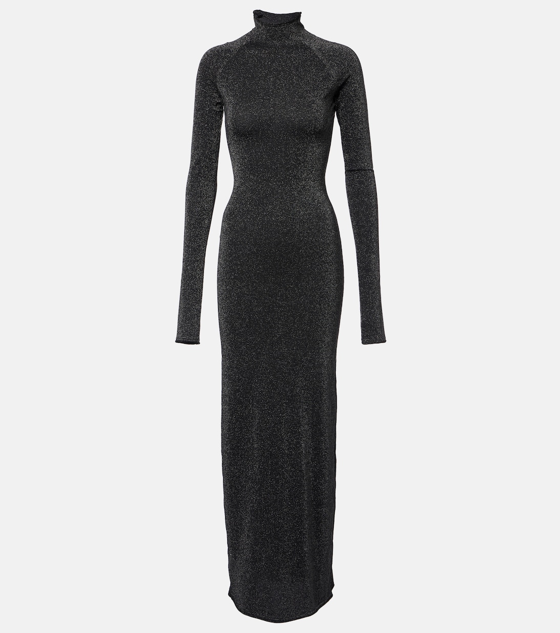 Lamé turtleneck maxi dress  | SIR