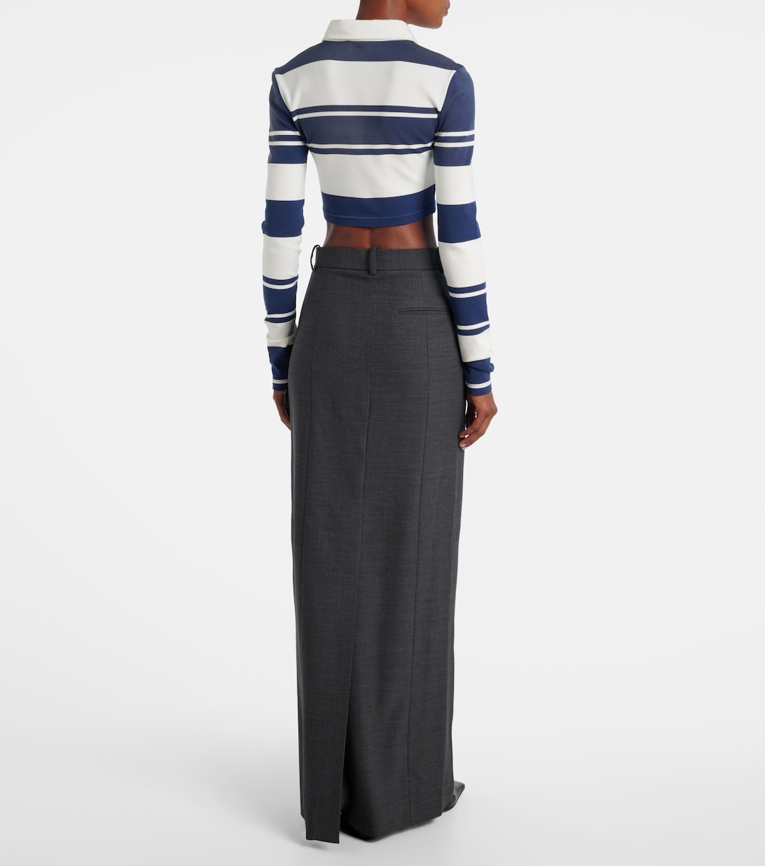 High-Rise-Maxirock aus einem Wollgemisch | Acne Studios