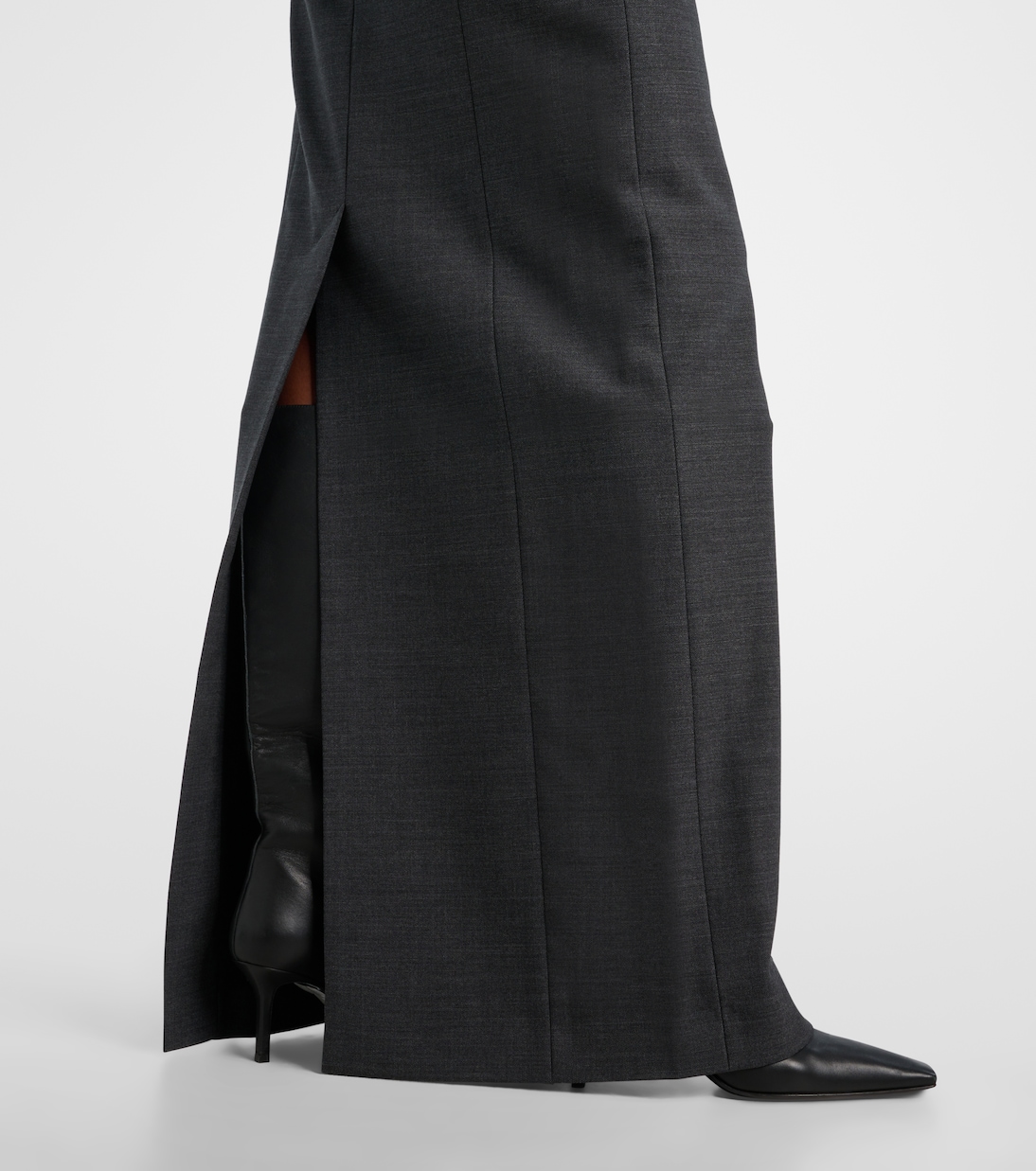 High-Rise-Maxirock aus einem Wollgemisch | Acne Studios