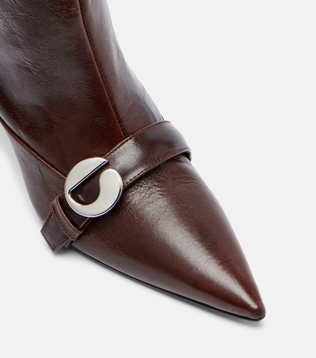 Belt leather ankle boots | Coperni