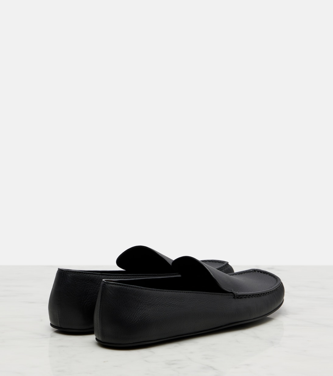 Leo leather slip-on shoes | The Row