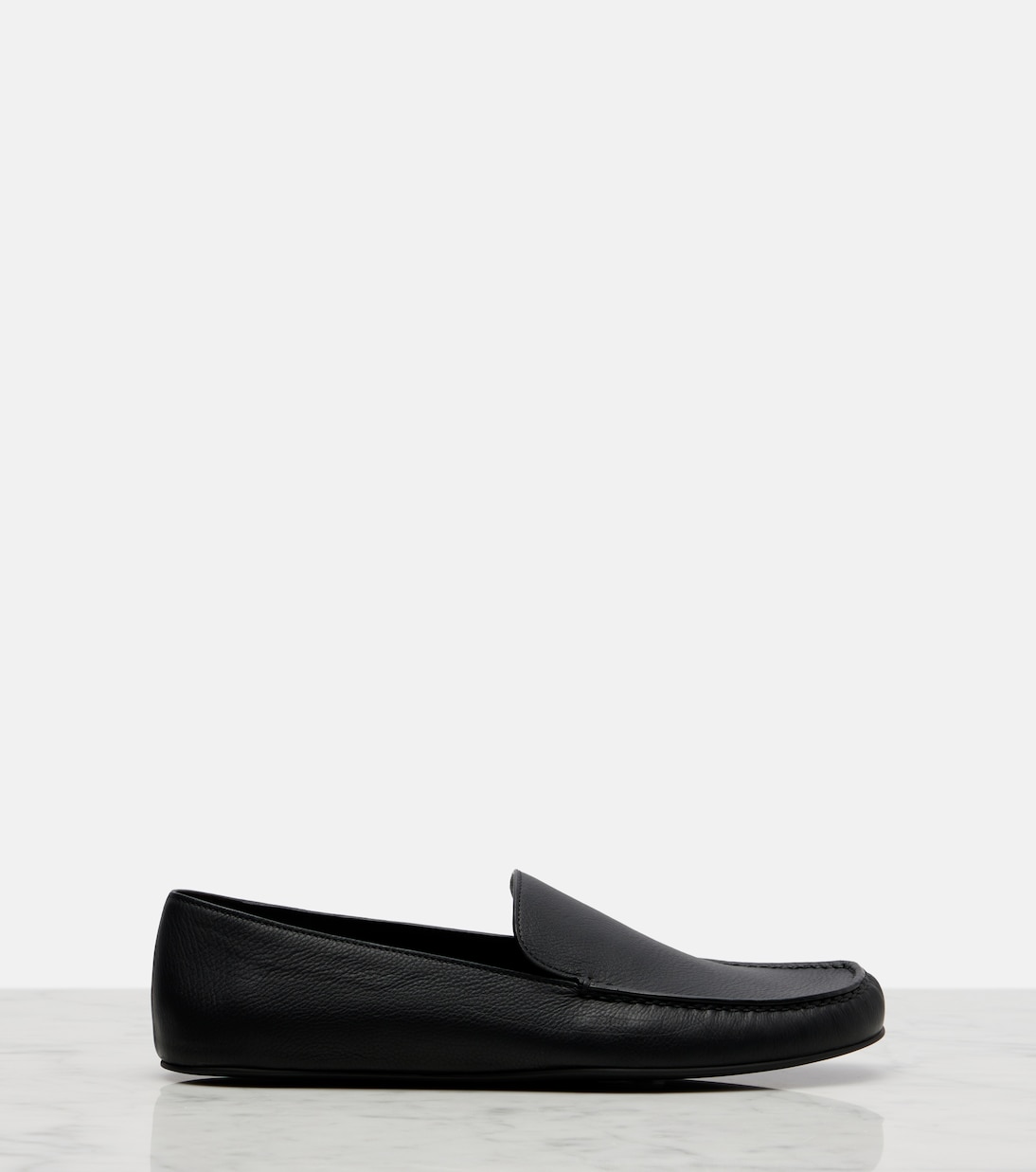Leo leather slip-on shoes | The Row